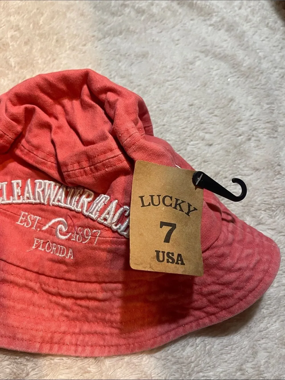 Lucky7 Clearwater Beach bucket hat, size large/extra large new with tag